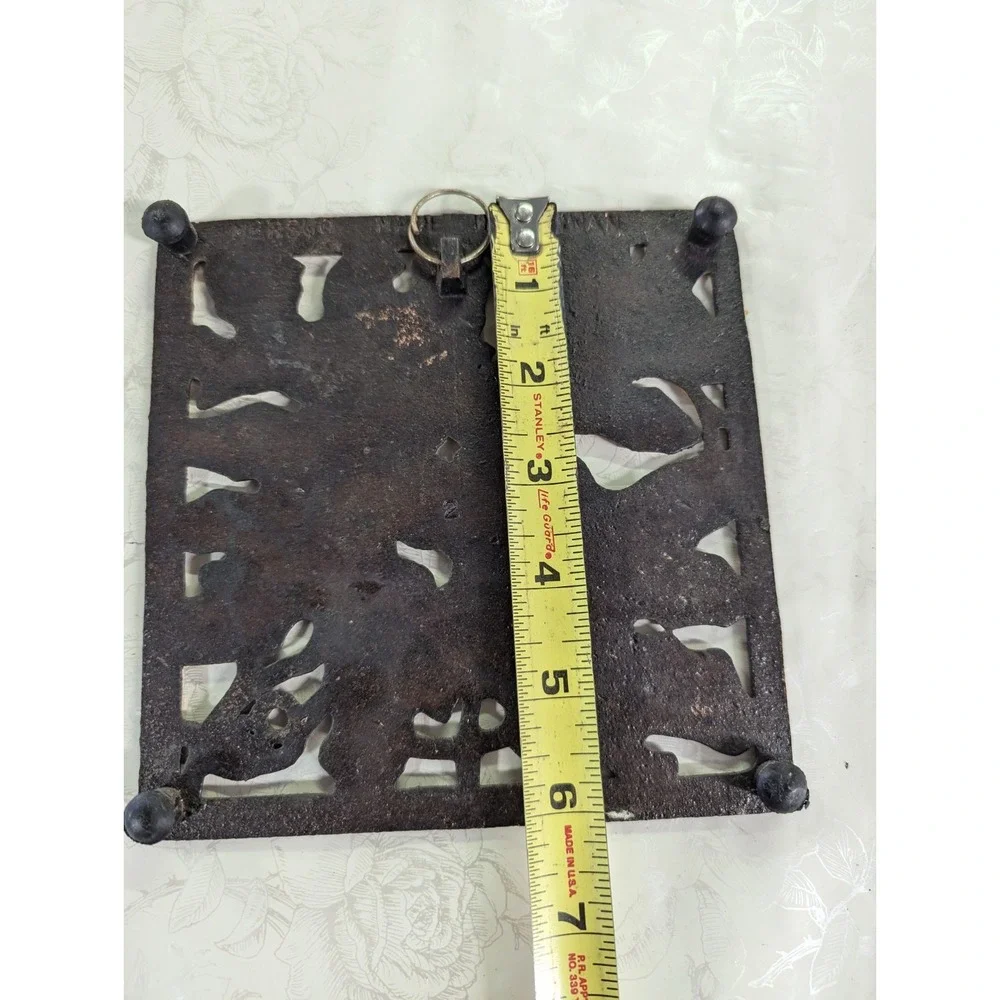 Mersco Square grapes design copper color cast‎ iron kitchen trivet decoration